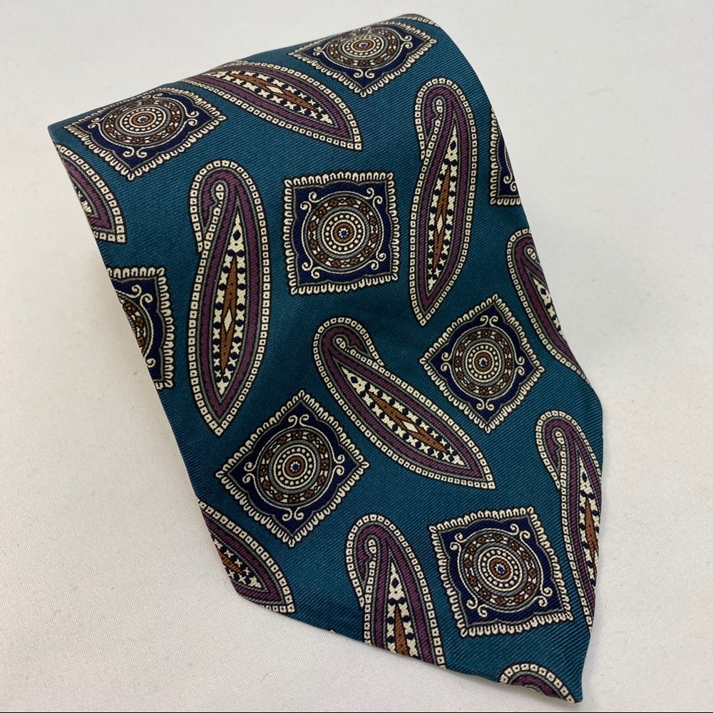 Resilio Men’s Silk Tie. Paisley Print. - Picture 1 of 7